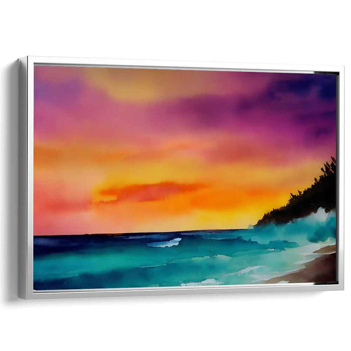 Seashell Whispers: Coastal Dreamscape Canvas Art Print