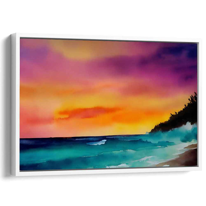 Seashell Whispers: Coastal Dreamscape Canvas Art Print