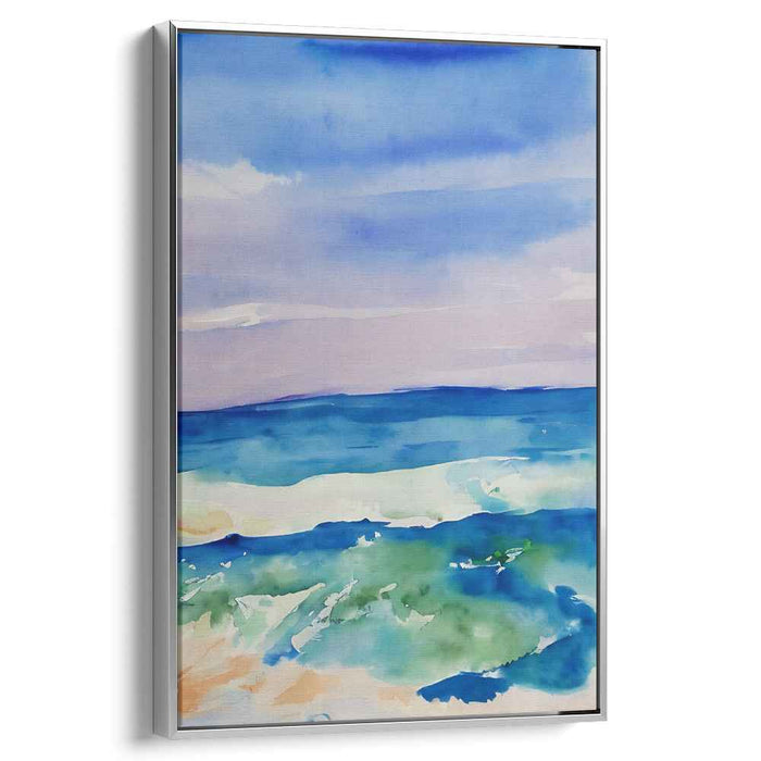 Aqua Horizon: Watercolor Ocean Vista
