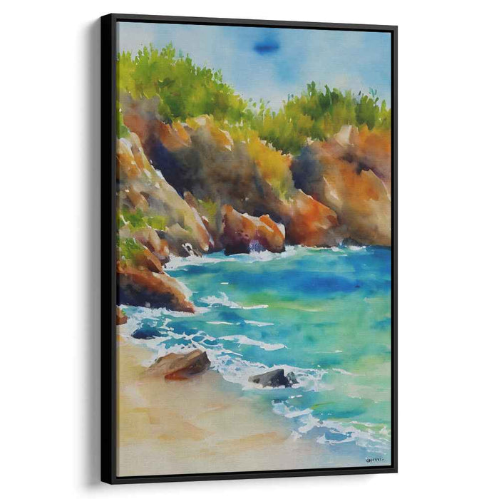 Coastal Watercolor Bliss Canvas Art: Coastal Watercolor Bliss Canvas Art