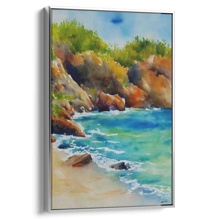 Coastal Watercolor Bliss Canvas Art: Coastal Watercolor Bliss Canvas Art