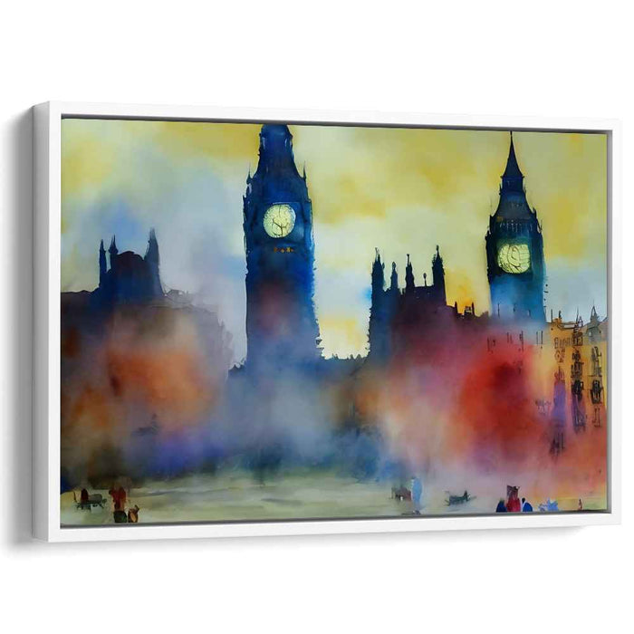Majestic Mist: Dreamy Watercolor of Big Ben