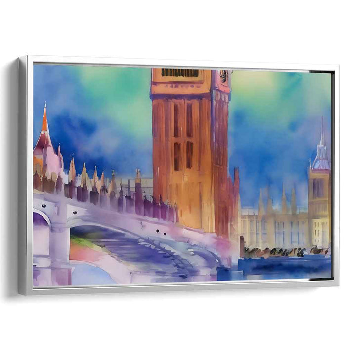 Clocktower Reverie: Watercolor Dreamscape of Big Ben