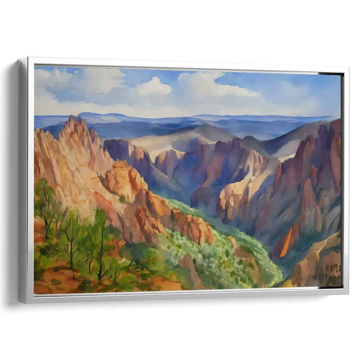 Luminous Dusk Mirage: Sunset Splendor in Watercolor Landscape