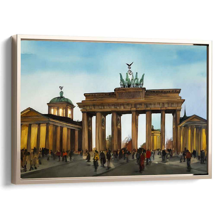 Streets of Liquid Dreams: Realistic Watercolor Cityscape