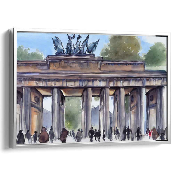 Chromatic Gateway Whispers: Watercolor Painting of the Brandenburg Gate