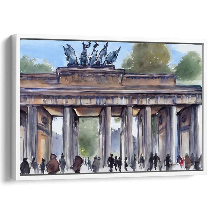 Chromatic Gateway Whispers: Watercolor Painting of the Brandenburg Gate