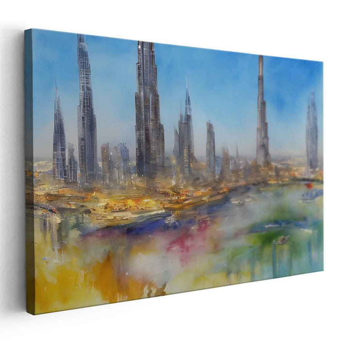 Whispers of Sapphire City: Ethereal Metropolis in Hues of Blue