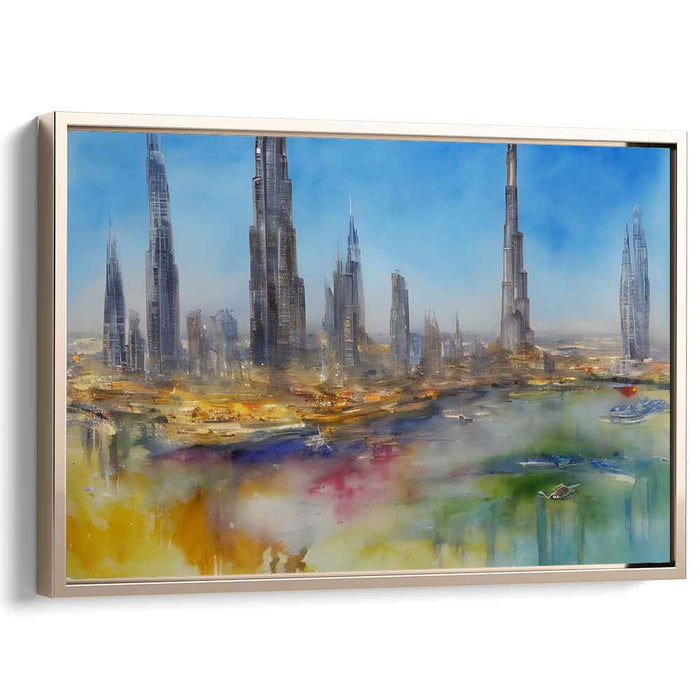 Whispers of Sapphire City: Ethereal Metropolis in Hues of Blue