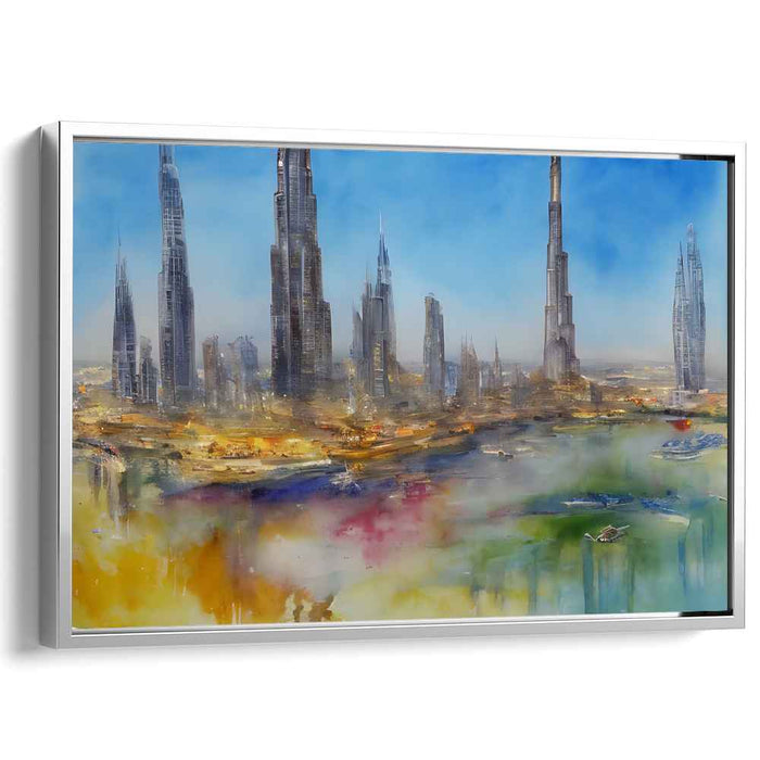 Whispers of Sapphire City: Ethereal Metropolis in Hues of Blue