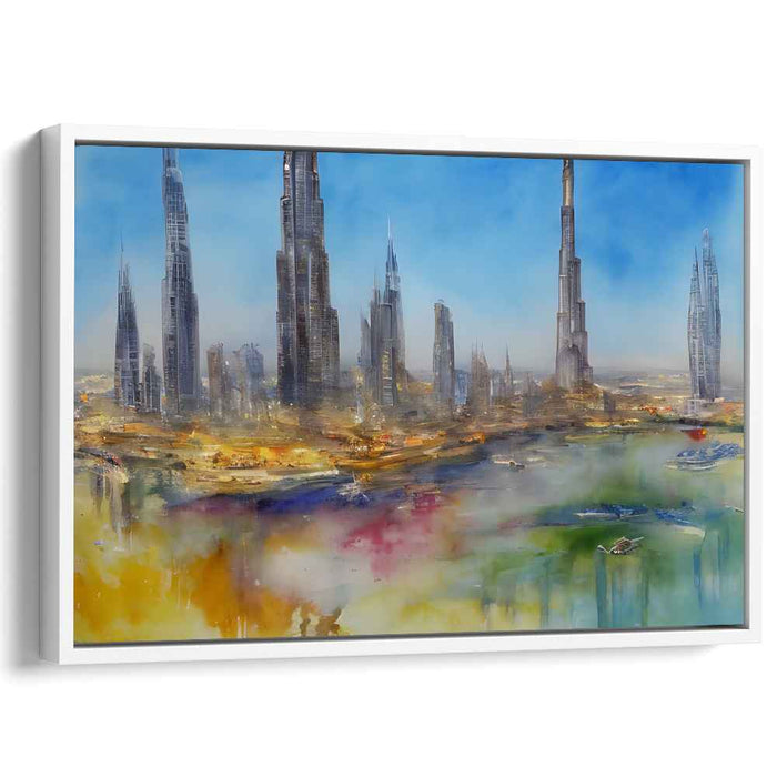 Whispers of Sapphire City: Ethereal Metropolis in Hues of Blue