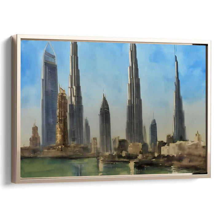Ethereal Metropolis: Dreamlike Cityscape Canvas Art