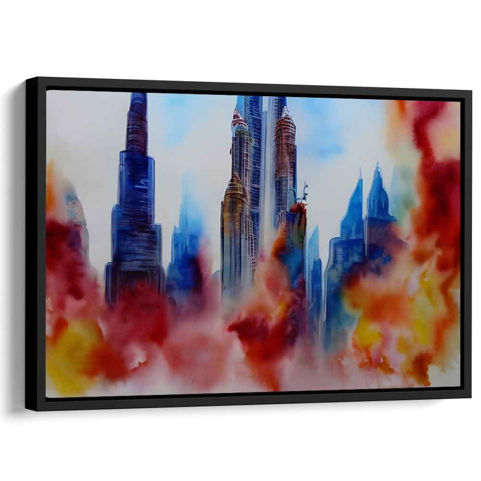 City Dreams Burn Bright: Urban Aspirations Amidst Fiery Haze