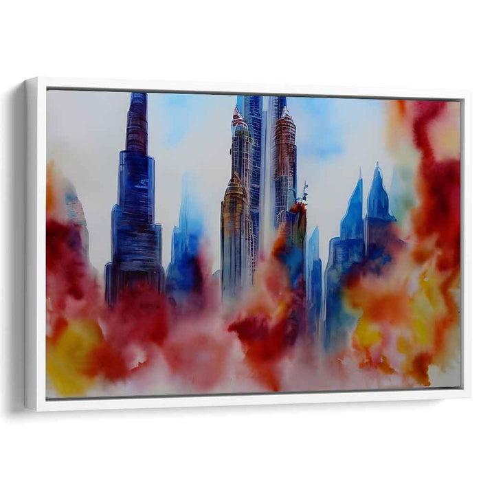 City Dreams Burn Bright: Urban Aspirations Amidst Fiery Haze