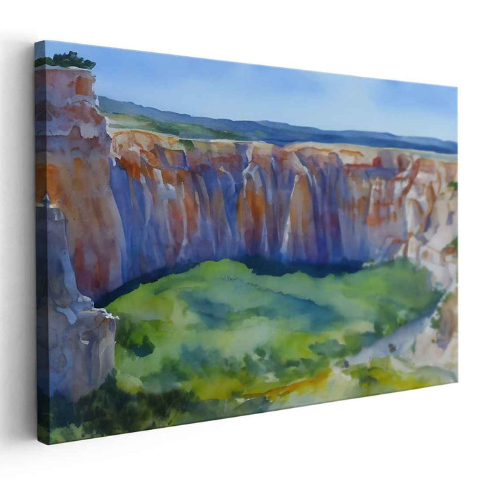 Aqueous Brushstrokes Dance: Impressionist Watercolor Landscape Art