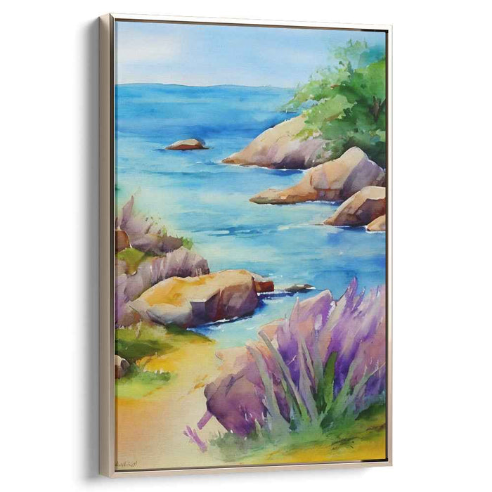 Whispers of Salted Serenity: A Tranquil Seaside Escape Canvas Art