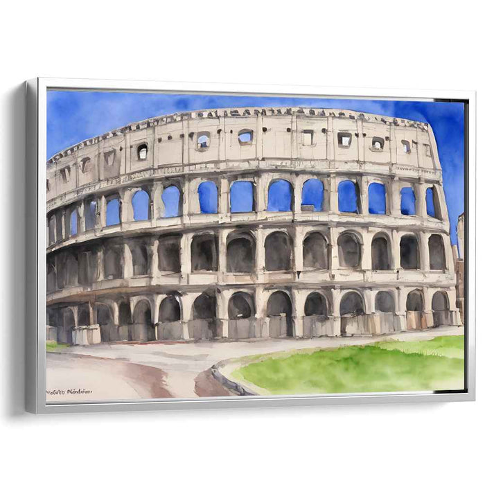 Ephemeral Colosseum Whispers: Watercolor Impressions of the Ancient Colosseum