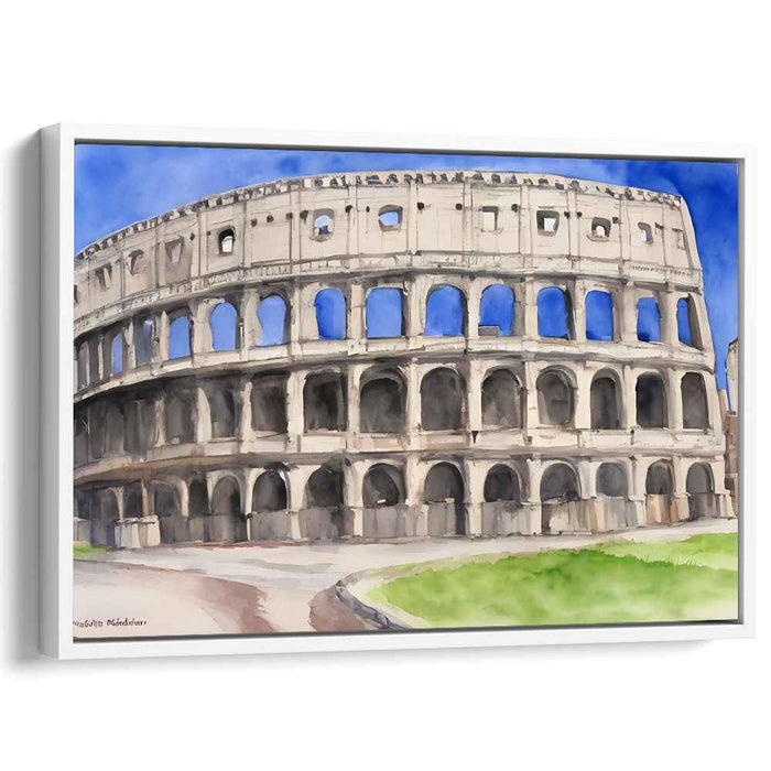 Ephemeral Colosseum Whispers: Watercolor Impressions of the Ancient Colosseum