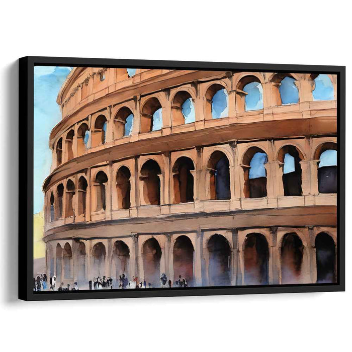 Echoes Within Watercolor Papyrus: Watercolor Impressions of the Ancient Colosseum