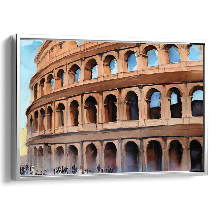 Echoes Within Watercolor Papyrus: Watercolor Impressions of the Ancient Colosseum