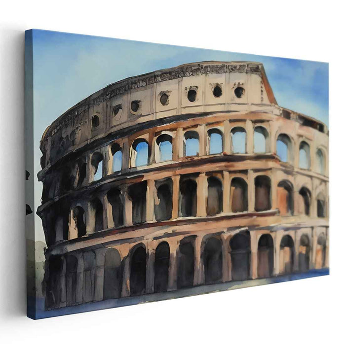 Eternal Pillars Whisper Secrets: Timeless Roman Architecture Canvas Art Print