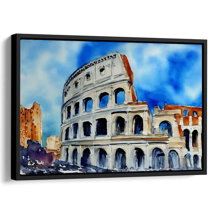 Fading Empire Dreams: Watercolor Tribute to Ancient Rome