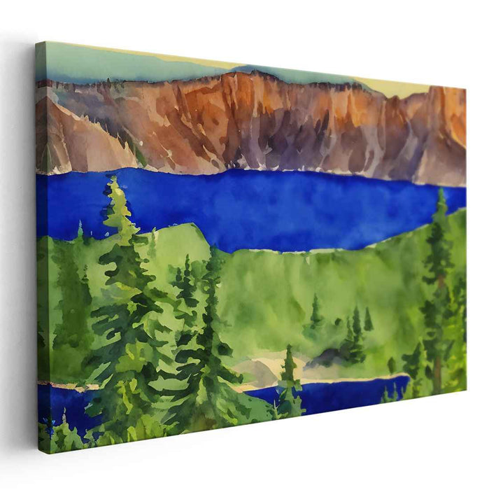 Watercolor Crater Lake #102