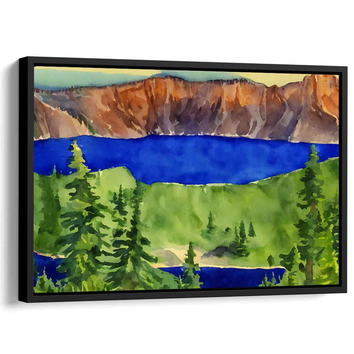 Watercolor Crater Lake #102
