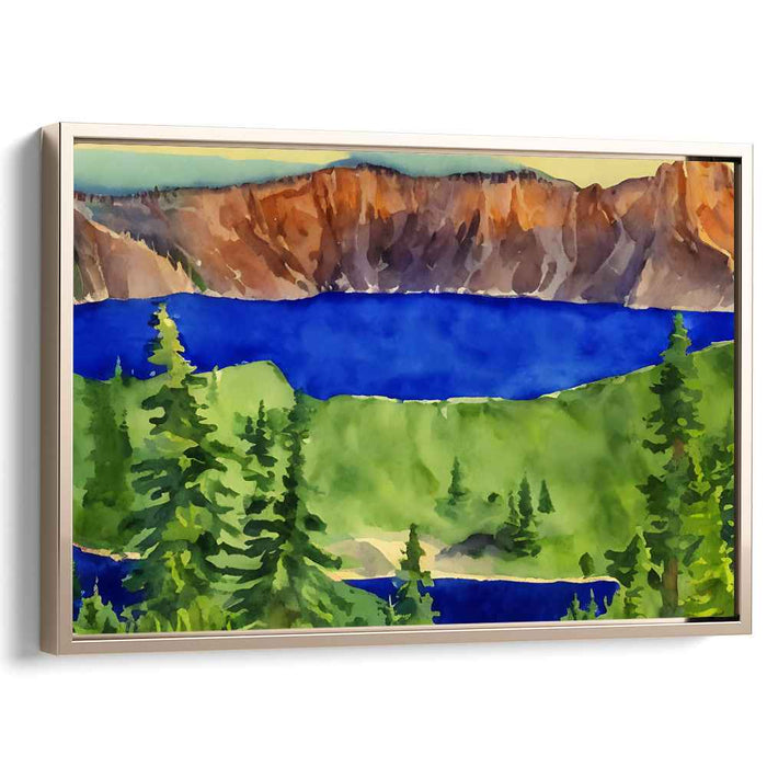 Watercolor Crater Lake #102