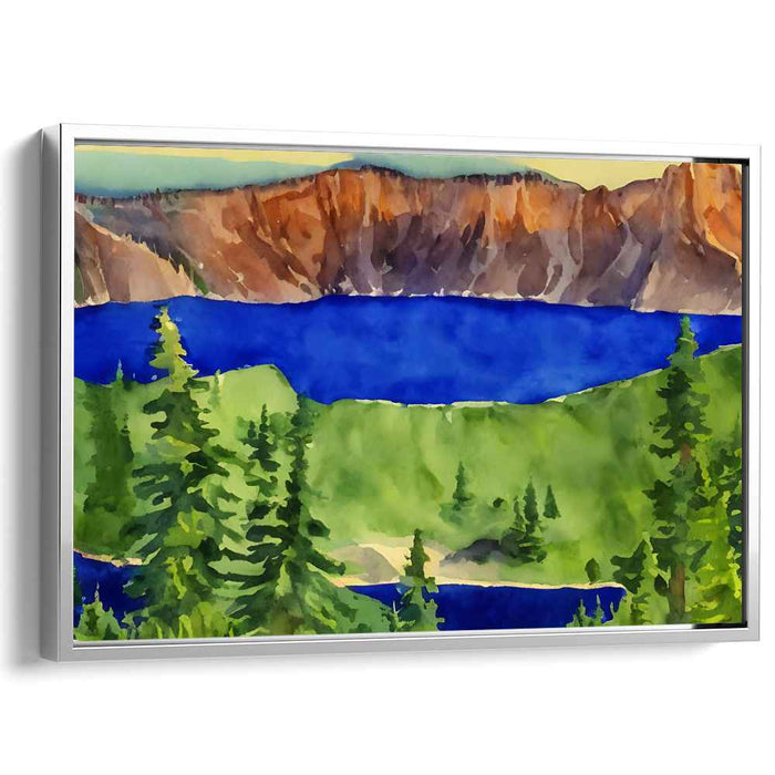 Watercolor Crater Lake #102