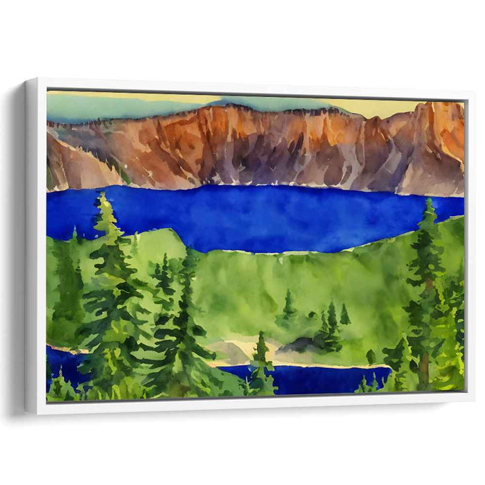 Watercolor Crater Lake #102