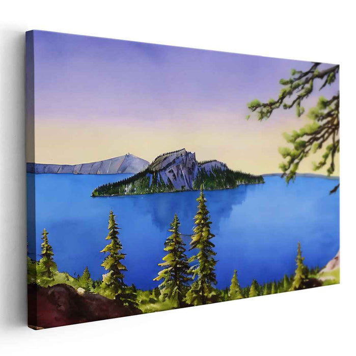 Dawn's Tranquil Isle: Serene Island Landscape at Dawn