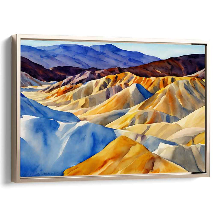 Desert Mirage Watercolors: Watercolor Panorama of Arid Majesty