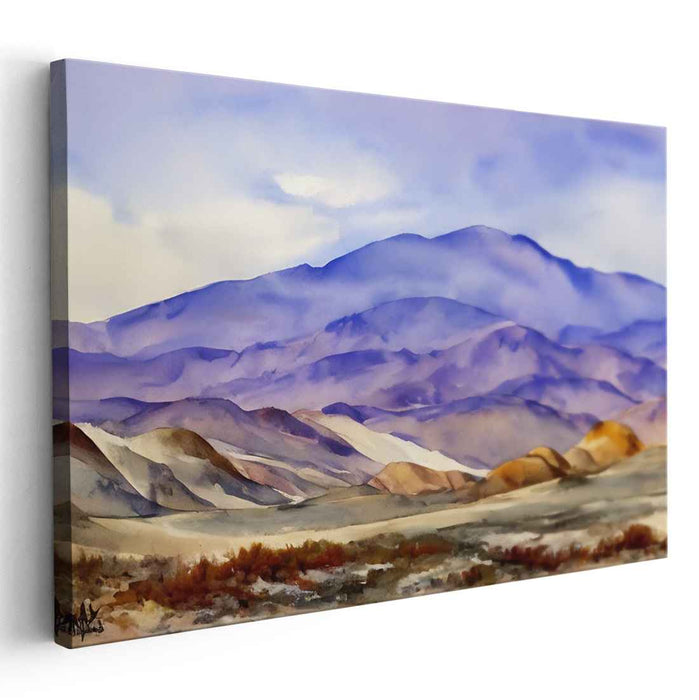 Tranquil Aquarelle Views: Serene Watercolor Landscape Canvas Art