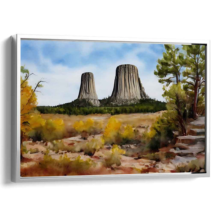 Ethereal Enchantment Woods: Serene Wilderness Landscape Canvas Art