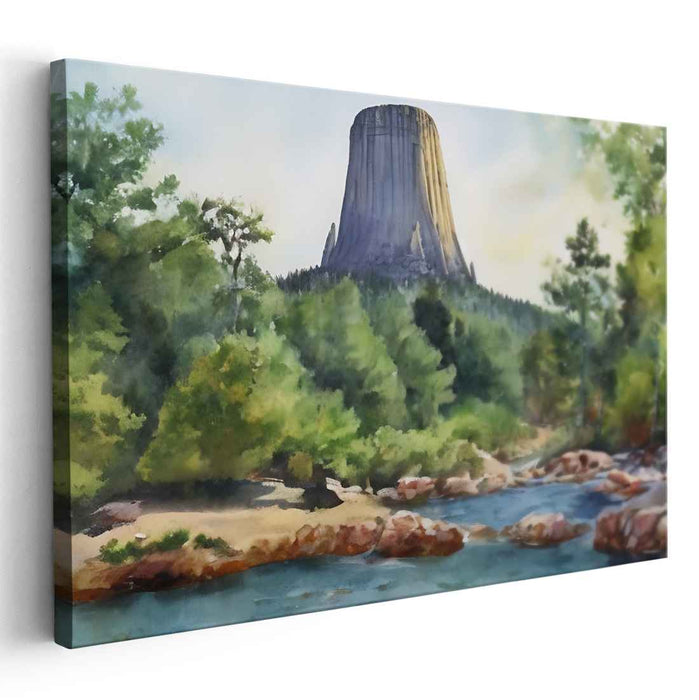 Watercolor Devils Tower #126