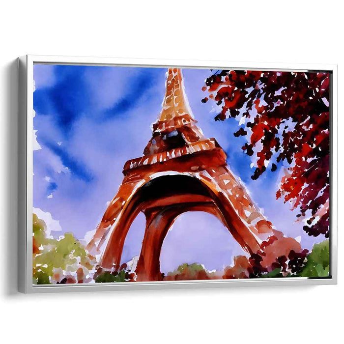 Whispers of Eiffel, Painted Dreams: Watercolor Impression of Parisian Icon