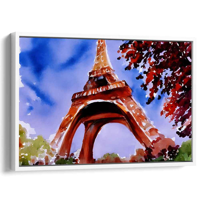 Whispers of Eiffel, Painted Dreams: Watercolor Impression of Parisian Icon