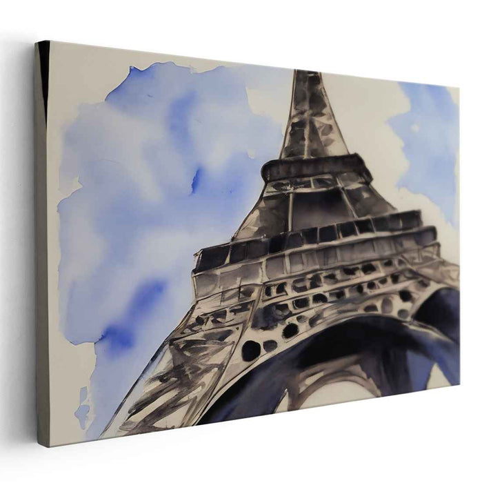 Eiffel Elegance: Watercolor Depiction of Parisian Icon