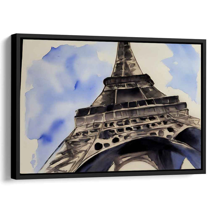 Eiffel Elegance: Watercolor Depiction of Parisian Icon