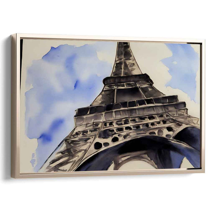 Eiffel Elegance: Watercolor Depiction of Parisian Icon