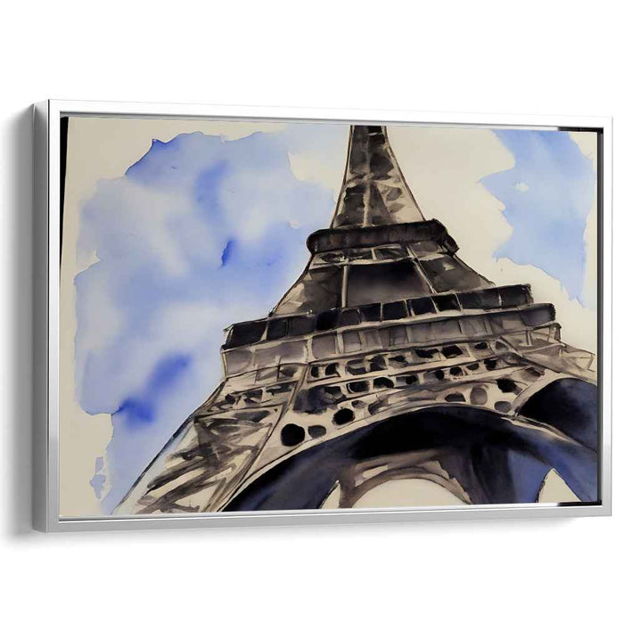Eiffel Elegance: Watercolor Depiction of Parisian Icon