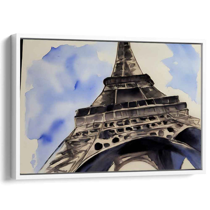 Eiffel Elegance: Watercolor Depiction of Parisian Icon