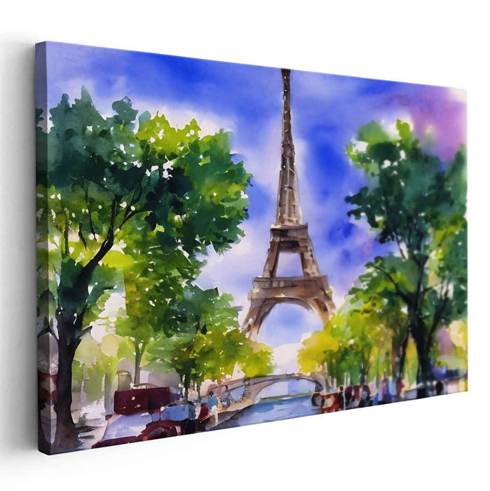 Eiffel Elegance Painting: Watercolor of the Eiffel Tower