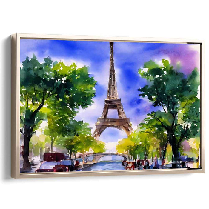 Eiffel Elegance Painting: Watercolor of the Eiffel Tower