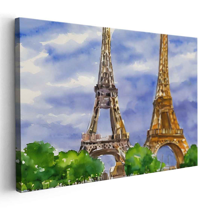 Watercolor Eiffel Tower #124