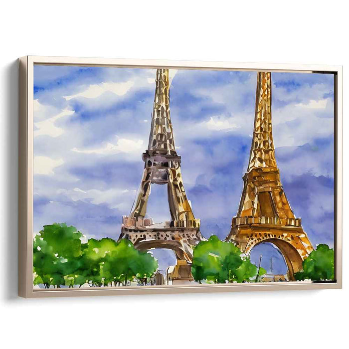Watercolor Eiffel Tower #124