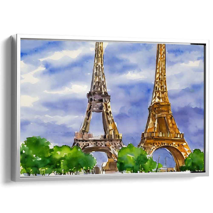 Watercolor Eiffel Tower #124