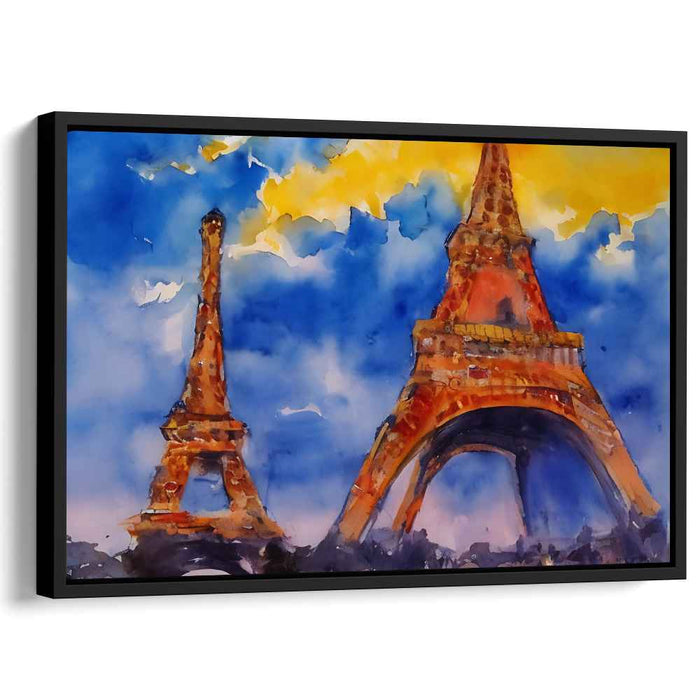 Eiffel Impressions: Vibrant Watercolor of the Eiffel Tower