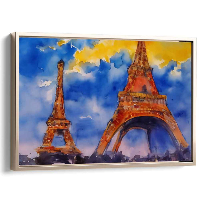 Eiffel Impressions: Vibrant Watercolor of the Eiffel Tower